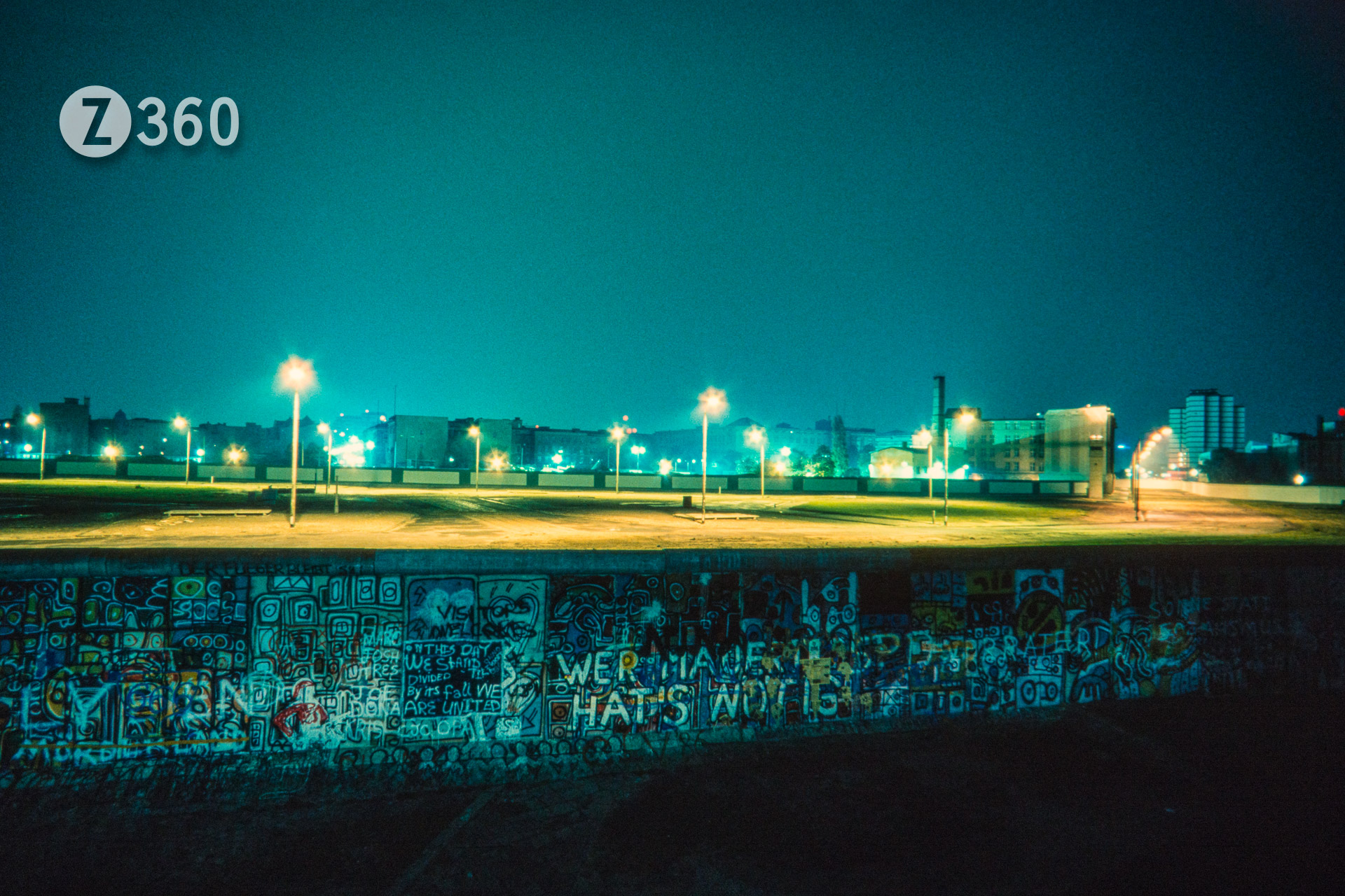 View over No-Man's Land to East Berlin