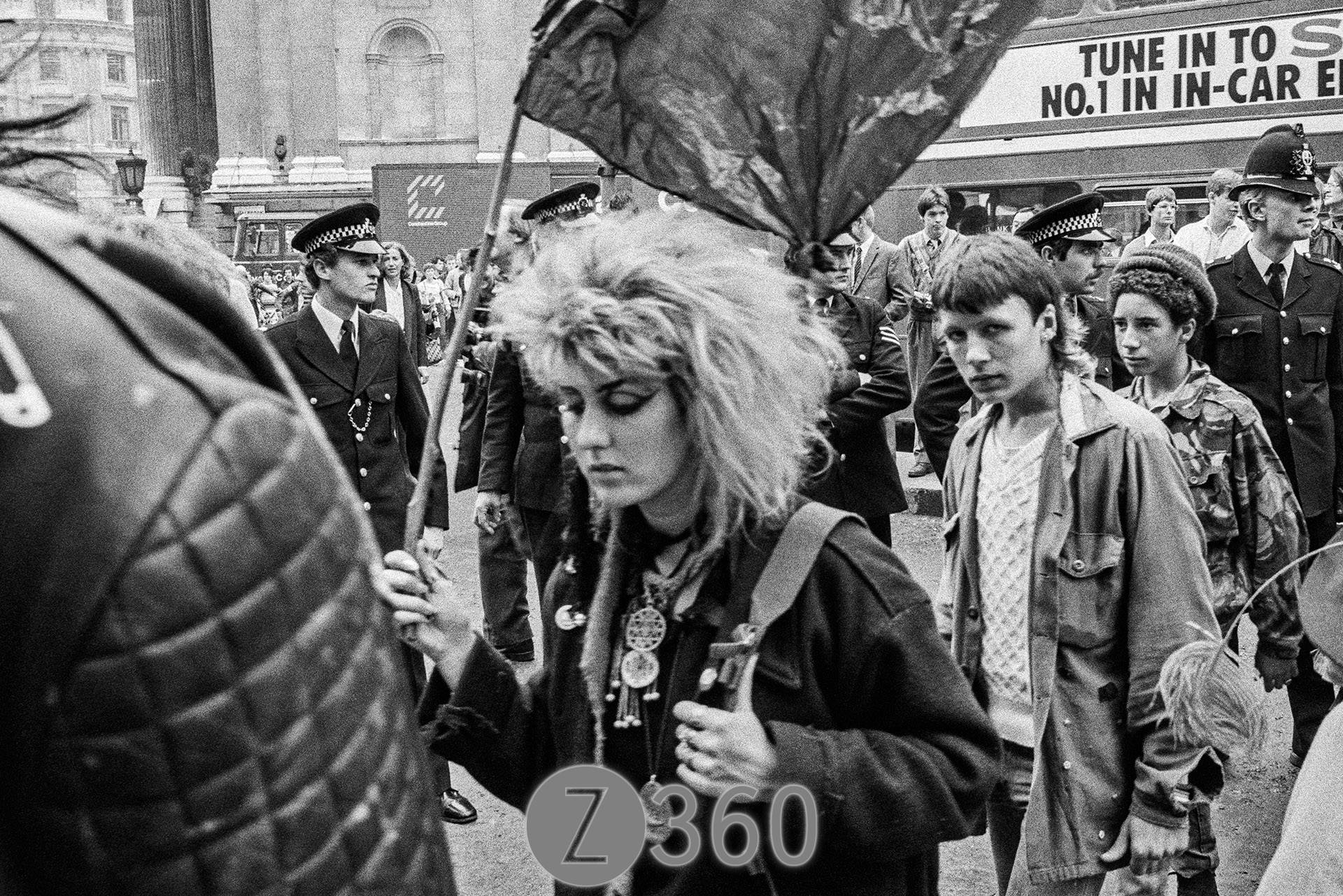 Protestors assemble