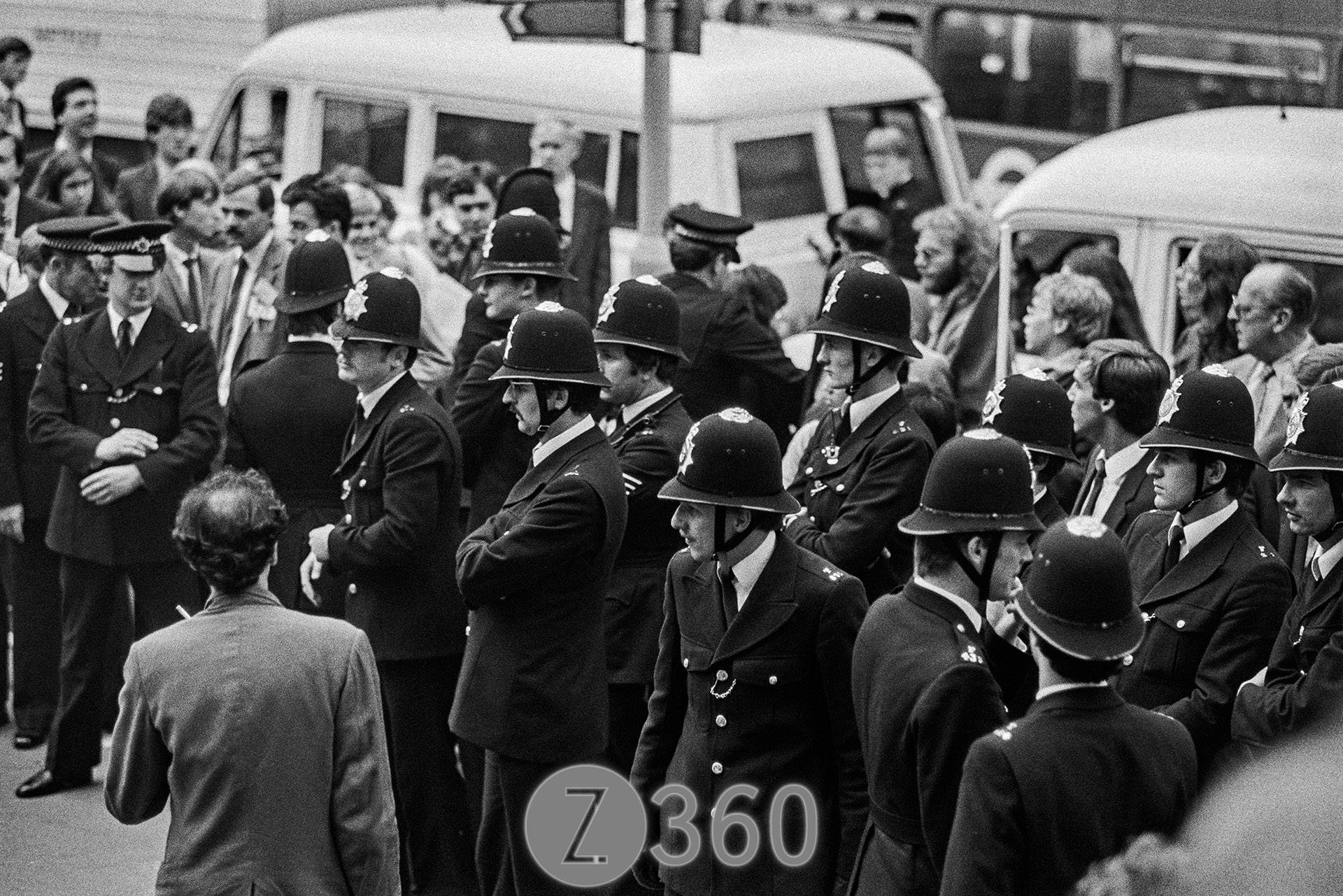 The Police line up