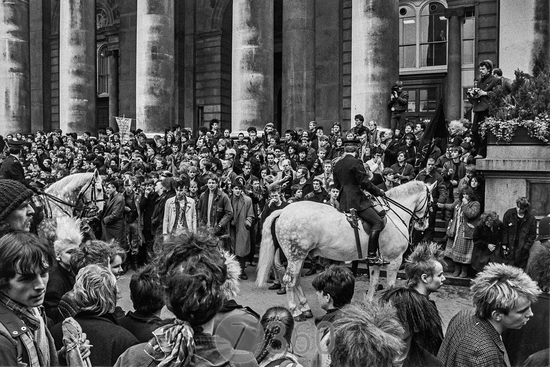 The horses succeed in clearing a path