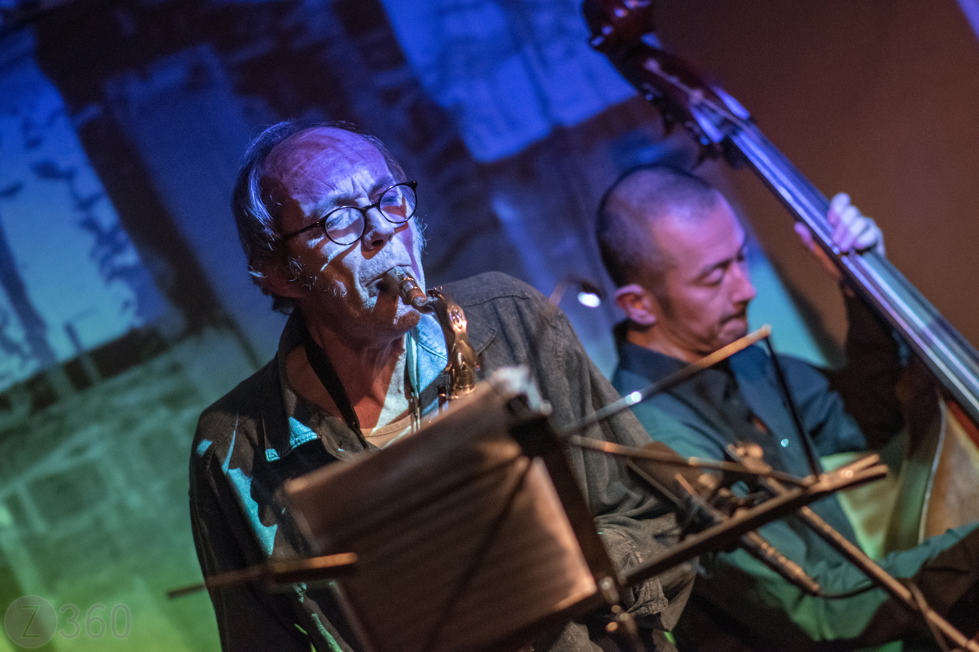 Bill Parry-Davies on saxophone